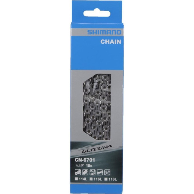Цепь SHIMANO ULTEGRA, 6701, 10СК, 118 ЗВ., АМП.ПИН (1ШТ)