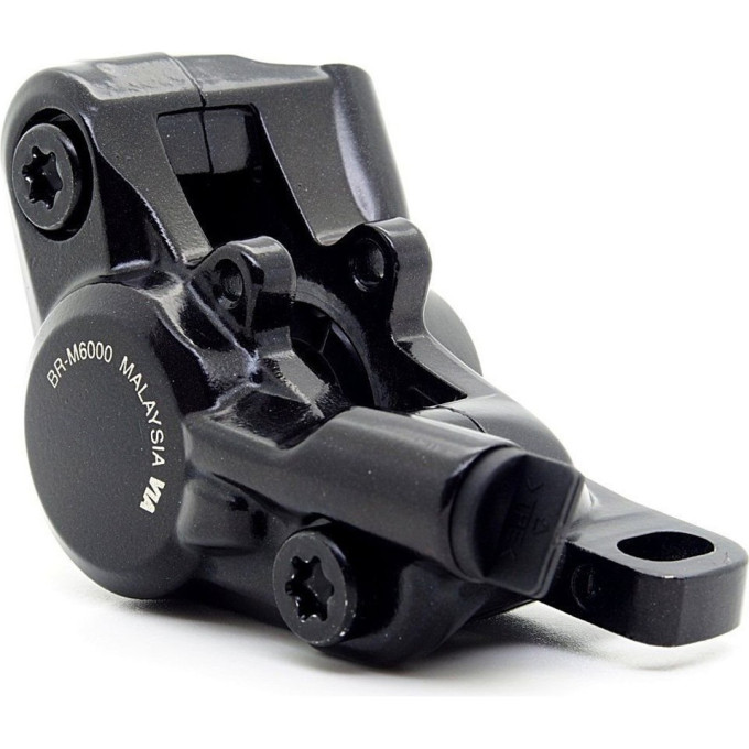 Калипер гидравлический SHIMANO M6000, POST MOUNT, ПОЛИМЕРН. КОЛОДК. G01S, БЕЗ АДАПТ., ЦВ. ЧЕРНЫЙ
