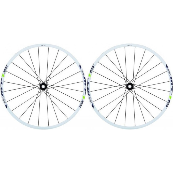 Комплект колес SHIMANO MT15A, ПЕРЕДН. И ЗАДН, 29', C.LOCK, QR, ЦВ. БЕЛ/ЗЕЛ
