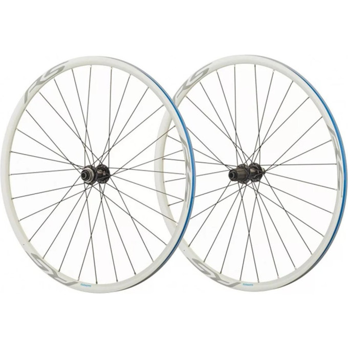 Комплект колес SHIMANO RS170, ПЕР. ЗАДН, 10-11СК, КЛИНЧЕРН. ПОД ДИСК. ТОРМ. C.LOCK, ПОД ПОЛЫЕ ОСИ, ЦВ. БЕЛЫЙ