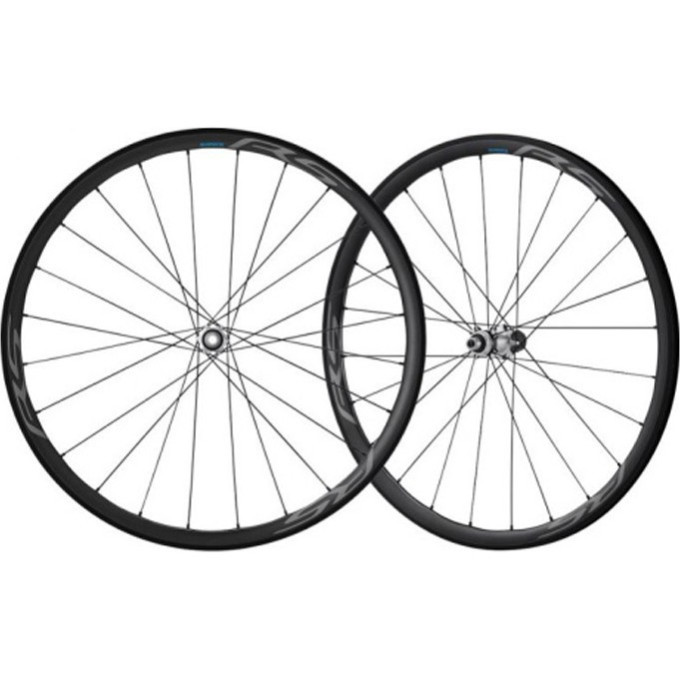 Комплект колес SHIMANO RS770, переднее и заднее, 10-11 скоростей, клинчерное под дисковый тормоз C.LOCK, под полые оси, черный