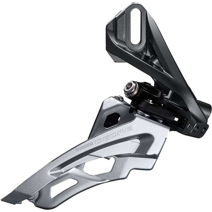 Переключатель передний SHIMANO DEORE, M6000-D, SIDE-SWING, DIRECT MOUNT для 3X10 скоростей, верхняя тяга, черный
