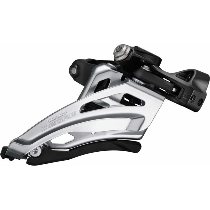 Переключатель передний SHIMANO DEORE, M6020-M, для 2X10 скоростей, средний хомут 34.9 с адаптером (28.6/31.8), SIDE-SWING