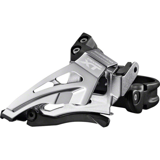 Переключатель передний SHIMANO XT, M8000-L, нижний хомут, SIDE-SWING, для 3X11, верхняя тяга