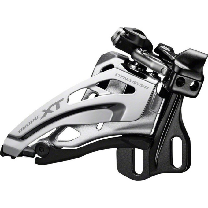 Переключатель передний SHIMANO XT, M8020-E, E ТИП БЕЗ BB ПЛАСТИНЫ, ДЛЯ 2X11, SIDE-SWING, ВЕРХНЯЯ ТЯГА
