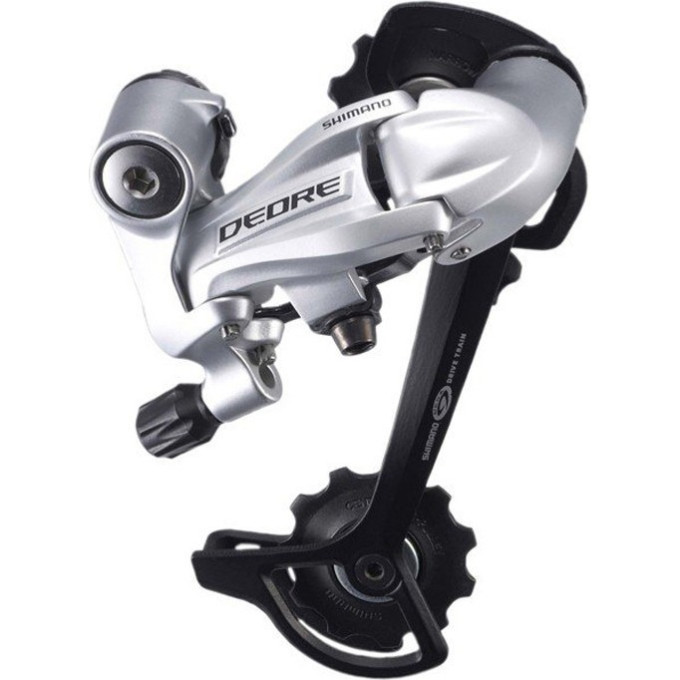 Переключатель задний SHIMANO DEORE, M591, SGS, 9 скоростей, серебристый