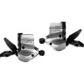 Шифтер SHIMANO CLARIS, 2400, ЛЕВ/ПР, 2X8СК, ТРОС+ОПЛЕТКА, ДЛЯ ПЛОСК. РУЛЯ