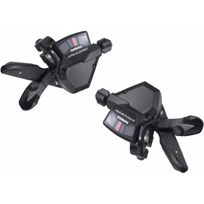 Шифтер SHIMANO DEORE, M590, ЛЕВ/ПР, 3X9СК, ТРОС+ОПЛЕТКА