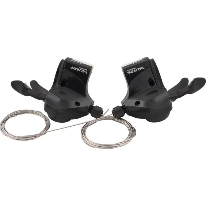 Шифтер SHIMANO SORA, 3500, ЛЕВ/ПР, 3X9СК, ТРОС.+ОПЛЕТКА