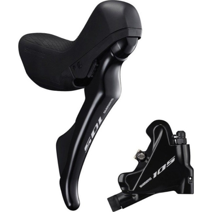 Шифтер/Тормозная ручка SHIMANO 105, ST-R7020 правый,BR-R7070, 11 скоростей, J-KIT, адаптер 25 мм, полимерный