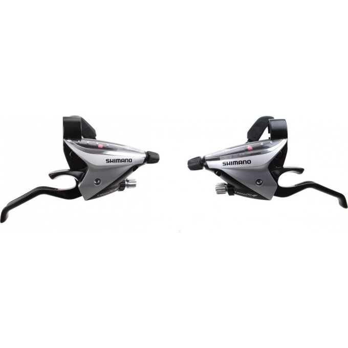 Шифтер/Тормозная ручка SHIMANO ACERA, EF65, ЛЕВ/ПР, 3X8СК, ТРОС+ОПЛЕТКА, ЦВ. СЕРЕБРИСТЫЙ