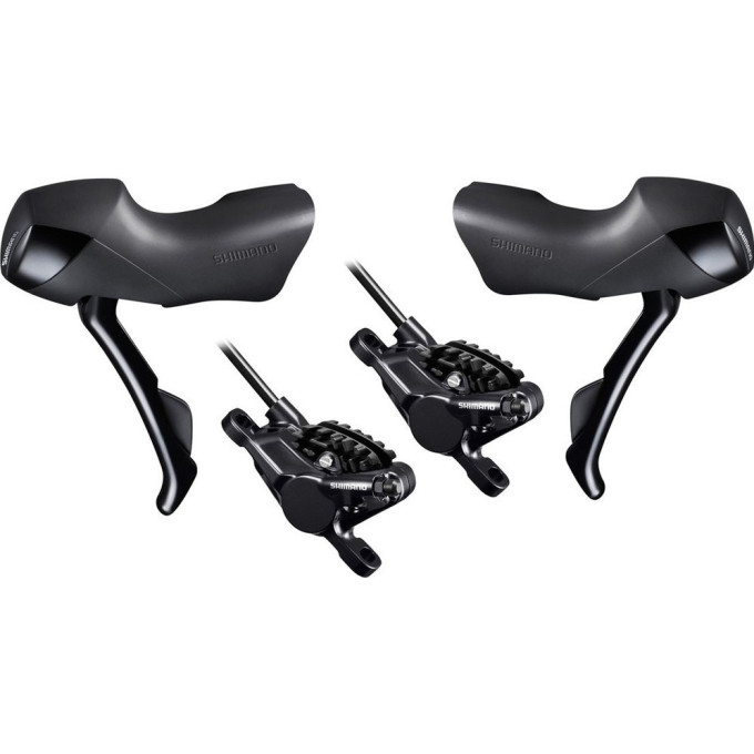 Шифтер/Тормозная ручка SHIMANO NON-SERIES ST-RS505, правый/левый, 2X11 скоростей, тросы, оплетка, SM-BH90, масло, калиперы BR-RS505