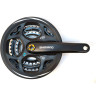 Система SHIMANO ALTUS, M311, 170мм, квадрат, 48/38/28T, черный