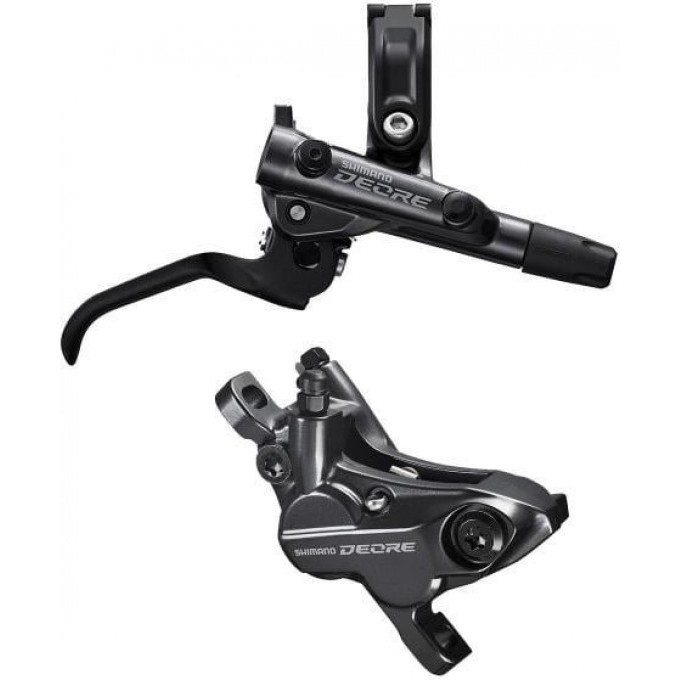 Тормоз дисковый SHIMANO DEORE, j-kit, BL(правый M6100)/BR(задний M6120, 4 поршни), полимерные колодки, 1700мм