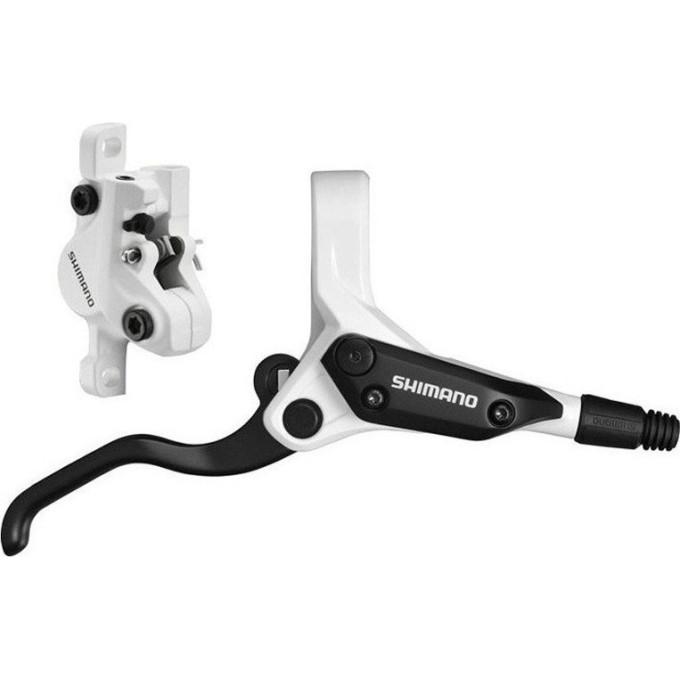 Тормоз дисковый SHIMANO M445-W, BL-M445(ЛЕВ)/BR-M447ПЕР), БЕЛЫЙ, 1000мм