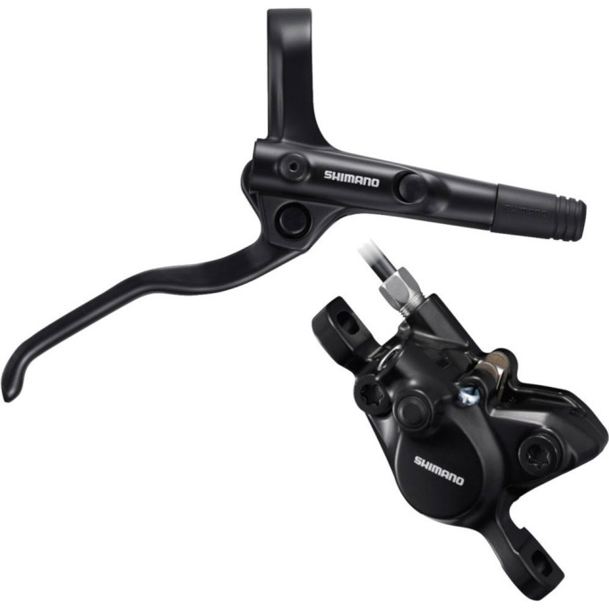 Тормоз дисковый SHIMANO MT MT200, BL(правый)/BR(задний), полимерные колодки, 1700мм, черный