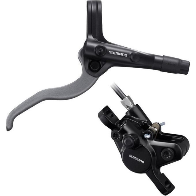 Тормоз дисковый SHIMANO MT400, BL(левый)/BR(передний), полимерные колодки, 1700мм, серебристый
