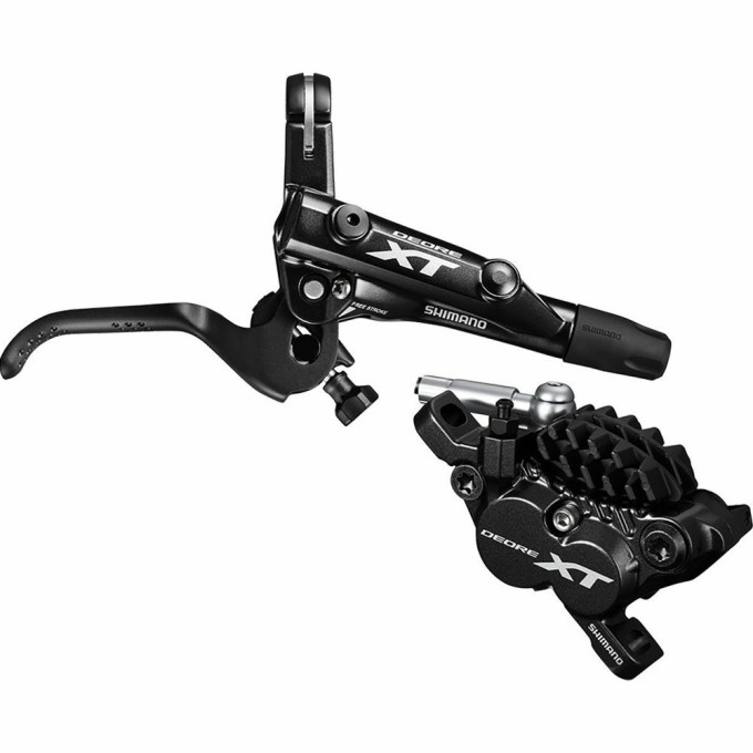 Тормоз дисковый SHIMANO XT M8000(правый)/BR-M8020(задний), калипер, гидролиния 1700мм, без адаптера, металлические колодки