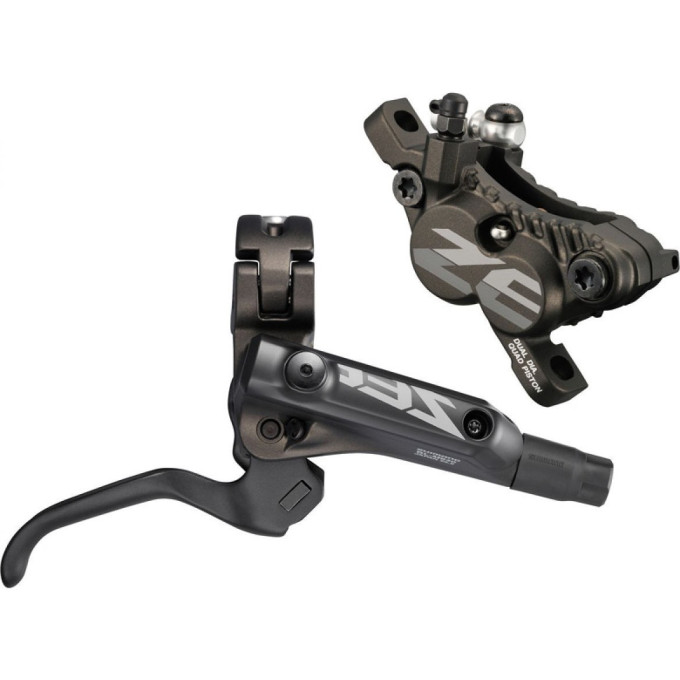Тормоз дисковый SHIMANO ZEE, M640, BL(левый)/BR(передний), пластиковые колодки, 1000мм