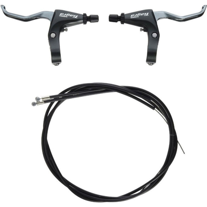Тормозная ручка SHIMANO TIAGRA 4700, черная, правая+левая, FLAT BAR, V-BR трос+оплетка