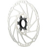 Тормозной диск SHIMANO RT64, 203мм, C.LOCK, с стопорным кольцом, внешние шлицы