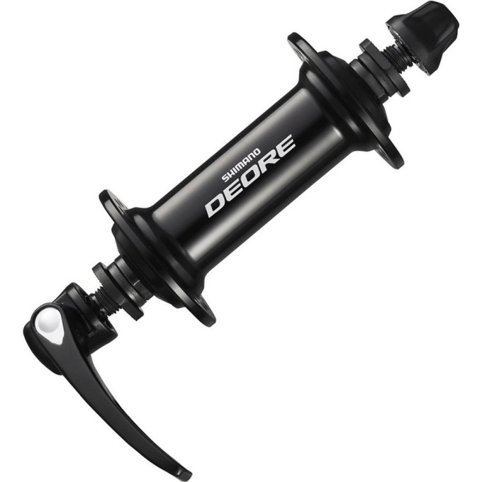 Втулка передняя SHIMANO DEORE, T610, 32 ОТВ, QR, ЦВ. ЧЕРНЫЙ