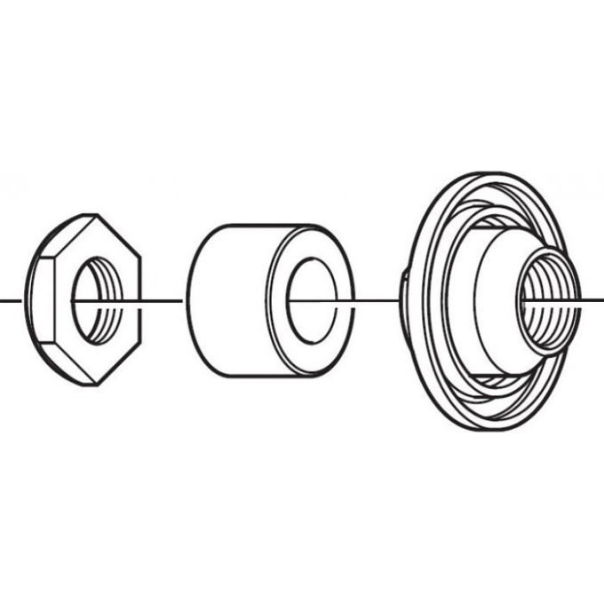 Конус велосипедный SHIMANO к FH-M590, левый, с гайкой и шайбой Y3SV98020