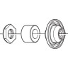 Конус велосипедный SHIMANO к FH-M590, левый, с гайкой и шайбой Y3SV98020