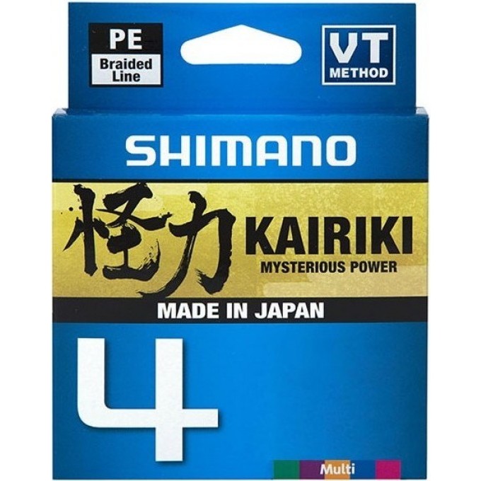 Леска плетёная SHIMANO KAIRIKI 4 PE 150 м разноцветная 0.230 мм 18.6 кг