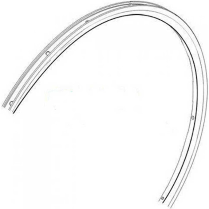 Обод SHIMANO для WH-R501/R501A, 24 отверстия, задний, черный