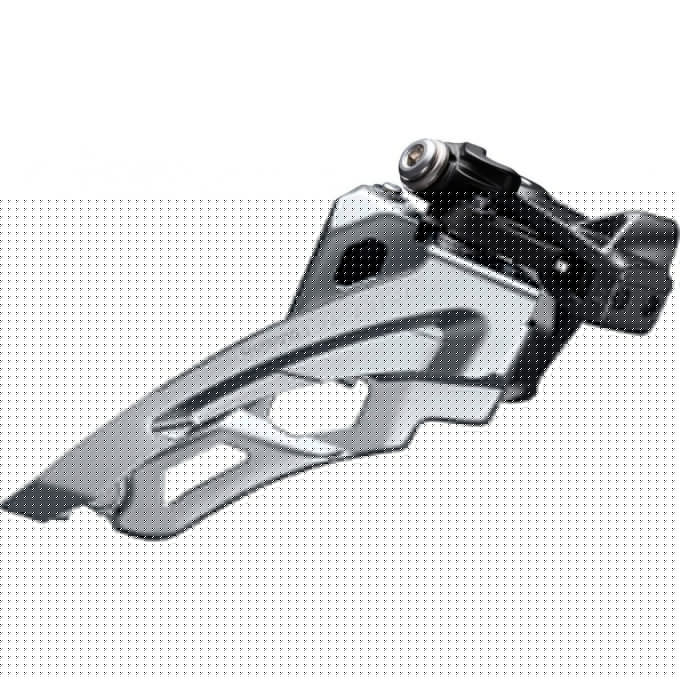 Переключатель передний SHIMANO DEORE, M6000-M, side-swing, на хомут, для 3x10 скоростей, верхняя тяга, черный