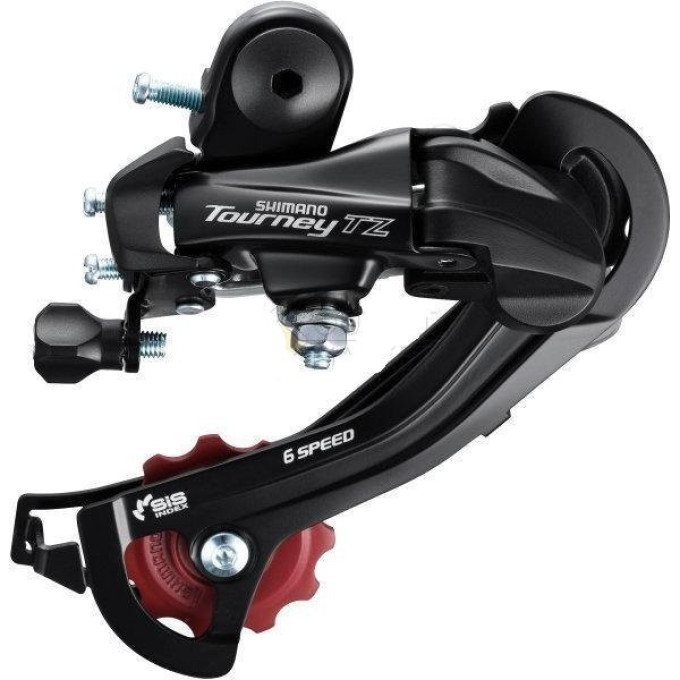 Переключатель задний SHIMANO TOURNEY, TZ500, GS, 6 скоростей, крепление на петух