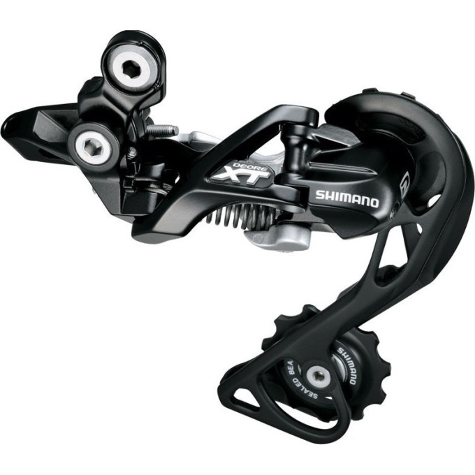 Переключатель задний SHIMANO XT, M781, GS, 10 скоростей, черный