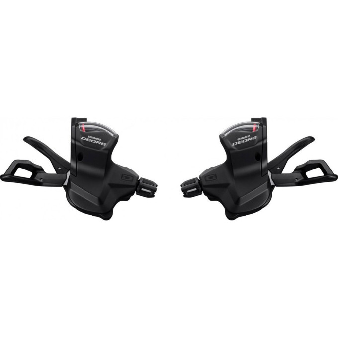 Шифтер SHIMANO DEORE, M6000-L, левый, 2/3 скоростей, на хомут, без индикатора, трос 1800мм