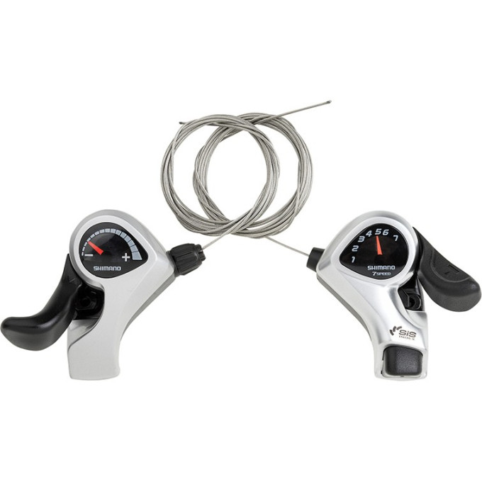 Шифтер SHIMANO TOURNEY, TX50, ЛЕВ/ПР, 3X7(FRICT)СК, ТР.+ОПЛЕТК