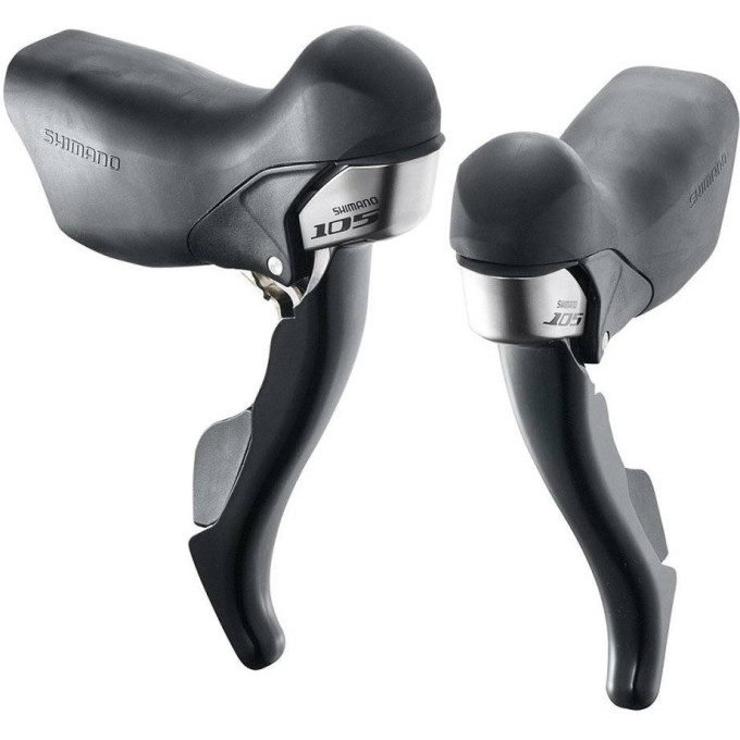 Шифтер тормозная ручка SHIMANO 105, ST-5700, левый, правый 2x10 скоростей, черный, трос+оплетка