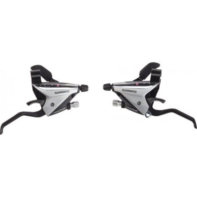 Шифтер/Тормозная ручка SHIMANO ACERA, EF65, левый/правый, 3X8 скоростей, трос+оплетка, черный