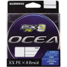 Шнур SHIMANO PL-O78L Ocea EX8 PE [10m x 5colors] 300m #8 (121lb)