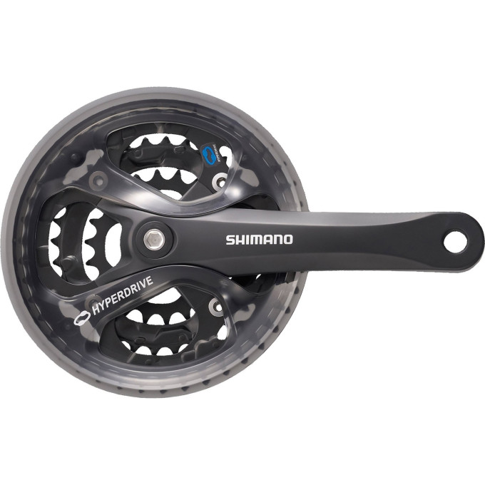 Система SHIMANO ACERA, M361, 175 мм, квадрат, 48/38/28T, защита, черный