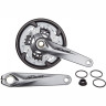 Система SHIMANO ALIVIO, T4060, 175 мм, интегрированный вал, 48/36/26, с защитой, серебристая