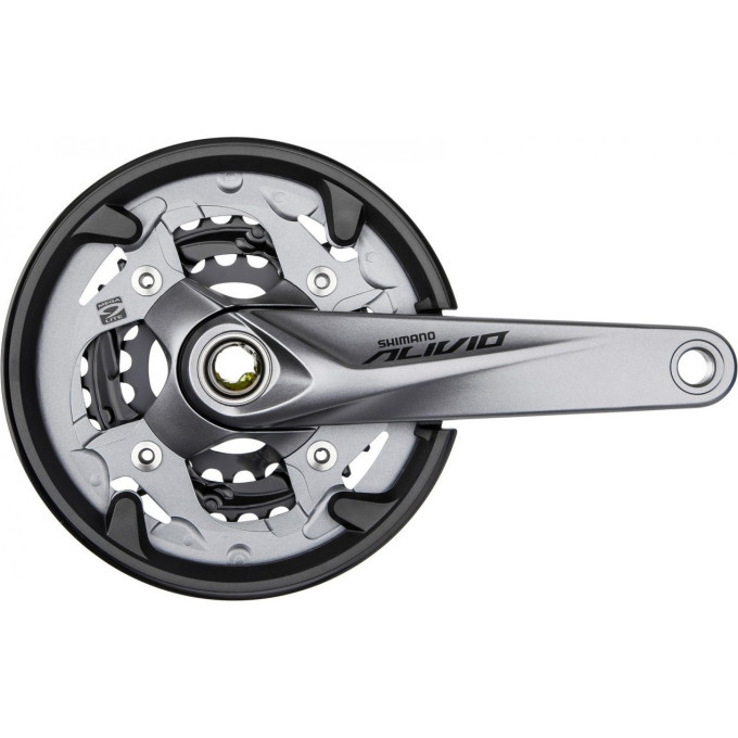 Система SHIMANO ALIVIO, T4060, 175 мм, интегрированный вал, 48/36/26, с защитой, серебристая
