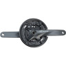 Система SHIMANO ALTUS, M2000, 175 мм, квадрат, 40/30/22T, черной с защитой, с болтами