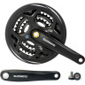 Система SHIMANO ALTUS M311, 170 мм, квадрат, 42/32/22T, с защитой, черный