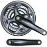 Система SHIMANO ALTUS, M311, 170 мм, квадрат, 48/38/28T, с защитой, черный
