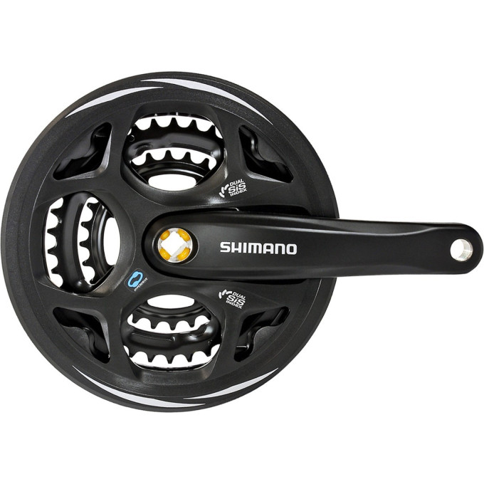 Система SHIMANO ALTUS, M311, 175 мм, квадрат, 42/32/22T, с защитой, черный