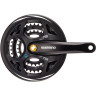 Система SHIMANO ALTUS, M311, 175 мм, квадрат, 48/38/28T, с защитой, черный