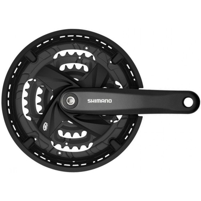 Система SHIMANO ALTUS, M371, 175 мм, квадрат, 44/32/22, с болтами, с защитой, черный