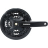 Система SHIMANO ALTUS MT101, 170 мм, 44/32/22T, под квадрат, с защитой, с болтами, черный, для 9 скоростей