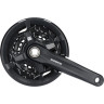 Система SHIMANO ALTUS, MT200-3, 175мм, 40/30/22T, интегрированый вал, с защитой, черный, для 9 скоростей