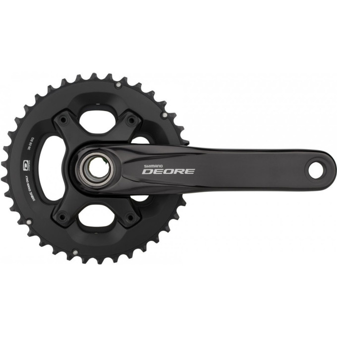 Система SHIMANO DEORE, M6000-2, 170 мм, интегрированный вал, 10 скоростей, 38/28T без каретки, черный